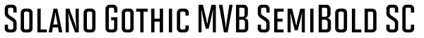 Solano Gothic MVB SemiBold SC Font