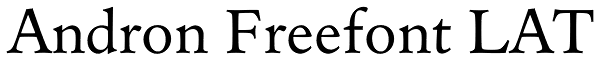 Andron Freefont LAT Font