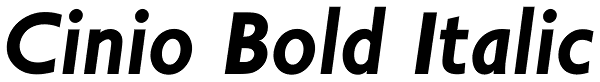 Cinio Bold Italic Font