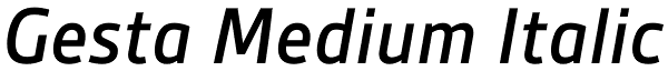 Gesta Medium Italic Font