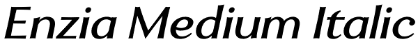 Enzia Medium Italic Font