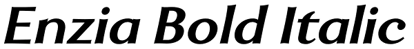 Enzia Bold Italic Font