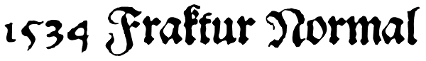 1534 Fraktur Normal Font