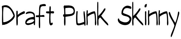 Draft Punk Skinny Font