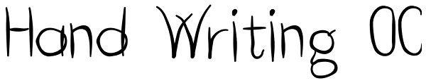 Hand Writing OC Font