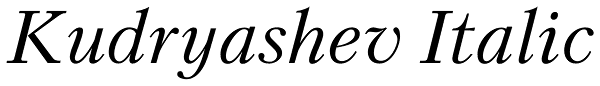 Kudryashev Italic Font