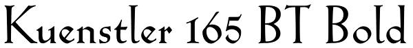 Kuenstler 165 BT Bold Font