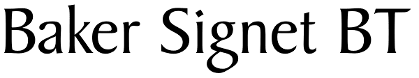 Baker Signet BT Font