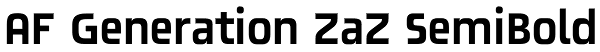 AF Generation ZaZ SemiBold Font