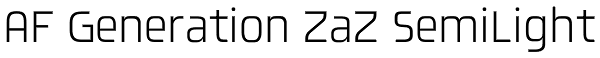 AF Generation ZaZ SemiLight Font