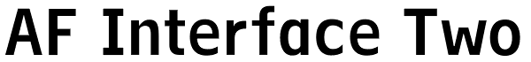 AF Interface Two Font