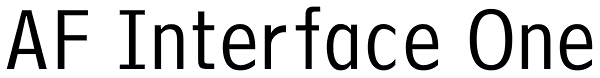 AF Interface One Font