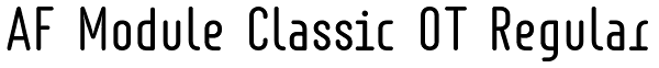 AF Module Classic OT Regular Font