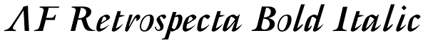 AF Retrospecta Bold Italic Font