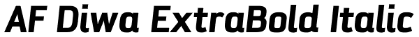 AF Diwa ExtraBold Italic Font