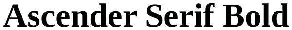 Ascender Serif Bold Font