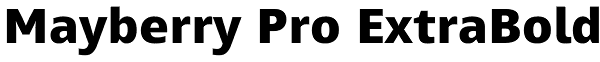 Mayberry Pro ExtraBold Font