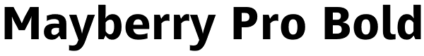 Mayberry Pro Bold Font