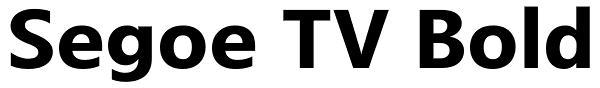 Segoe TV Bold Font