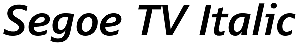 Segoe TV Italic Font