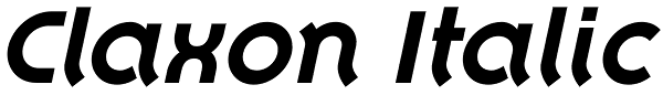 Claxon Italic Font