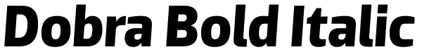 Dobra Bold Italic Font