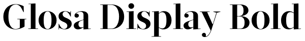 Glosa Display Bold Font