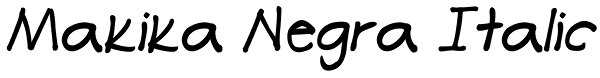 Makika Negra Italic Font