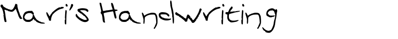 Mari's Handwriting Font