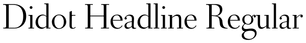 Didot Headline Regular Font