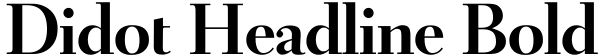 Didot Headline Bold Font