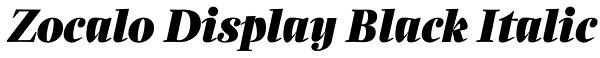 Zocalo Display Black Italic Font