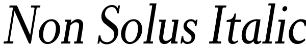 Non Solus Italic Font