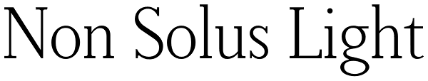 Non Solus Light Font