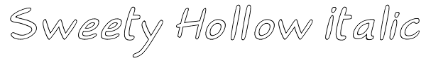 Sweety Hollow Italic Font