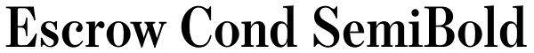 Escrow Cond SemiBold Font