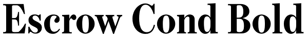 Escrow Cond Bold Font