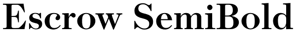 Escrow SemiBold Font