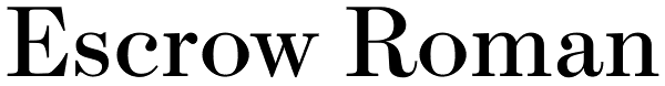 Escrow Roman Font