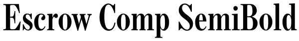 Escrow Comp SemiBold Font