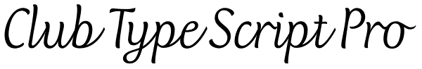 Club Type Script Pro Font