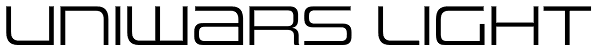 Uniwars Light Font