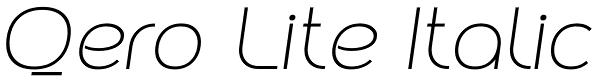 Qero Lite Italic Font