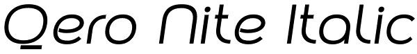 Qero Nite Italic Font