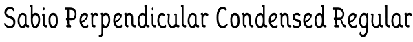 Sabio Perpendicular Condensed Regular Font