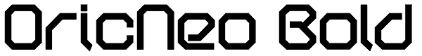 OricNeo Bold Font