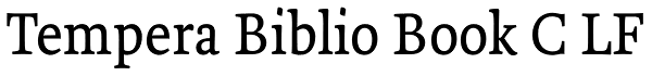 Tempera Biblio Book C LF Font