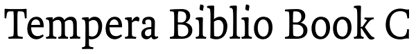 Tempera Biblio Book C Font