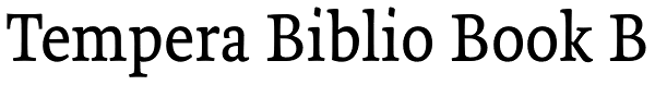 Tempera Biblio Book B Font