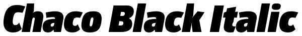 Chaco Black Italic Font